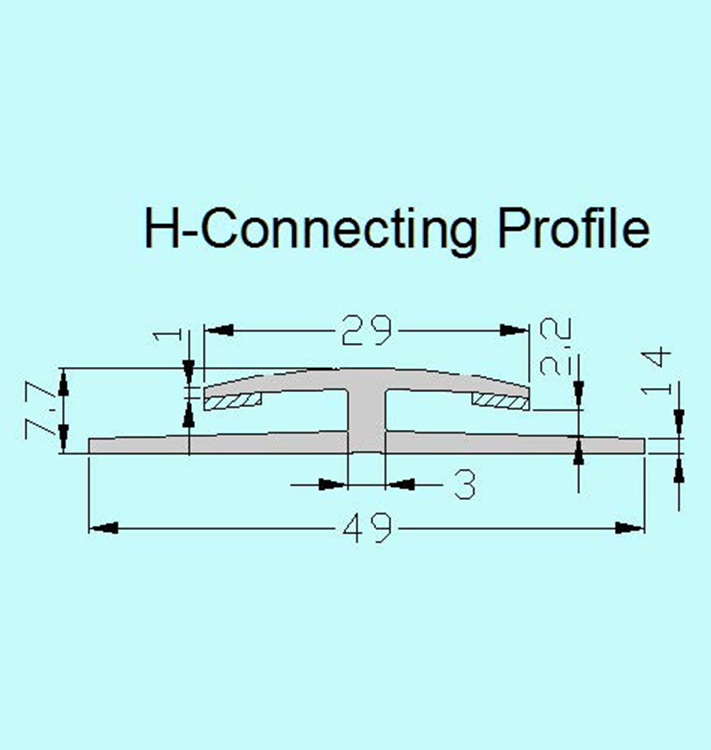 PlasTec standard H-Connecting profile